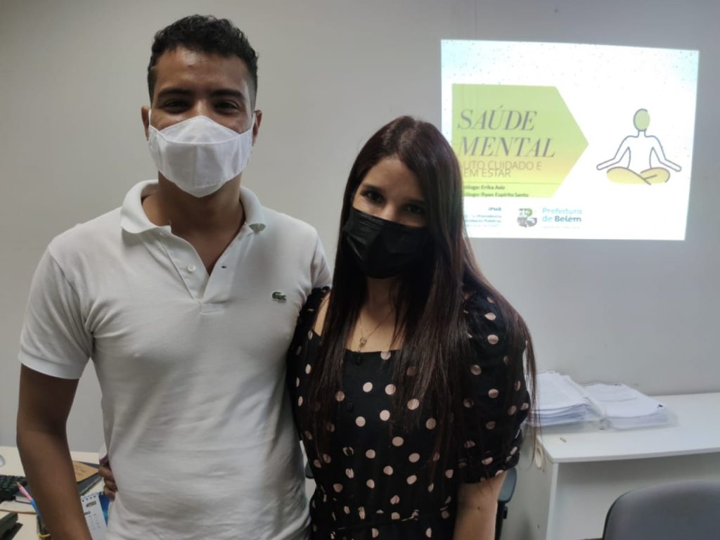 Os psicólogos Ryan Espírito Santo e Erika Aviz, do Setor de Psicologia do IPMB