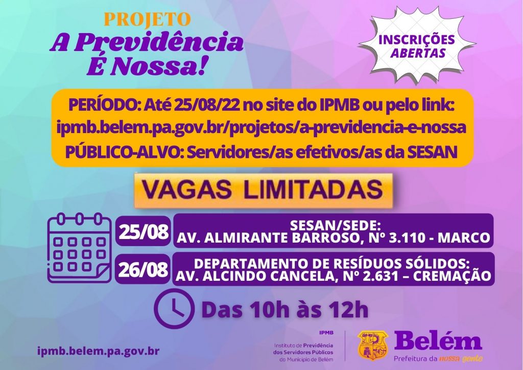 Cartaz de inscrição A Previdência é Nossa (1)