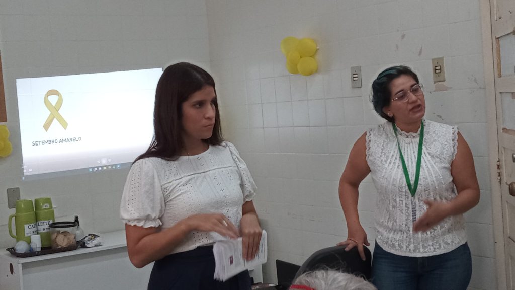 A psicóloga Érika Aviz e a assistente social Débora Ribeiro, da Seção de Acompanhamento Psicossocial.