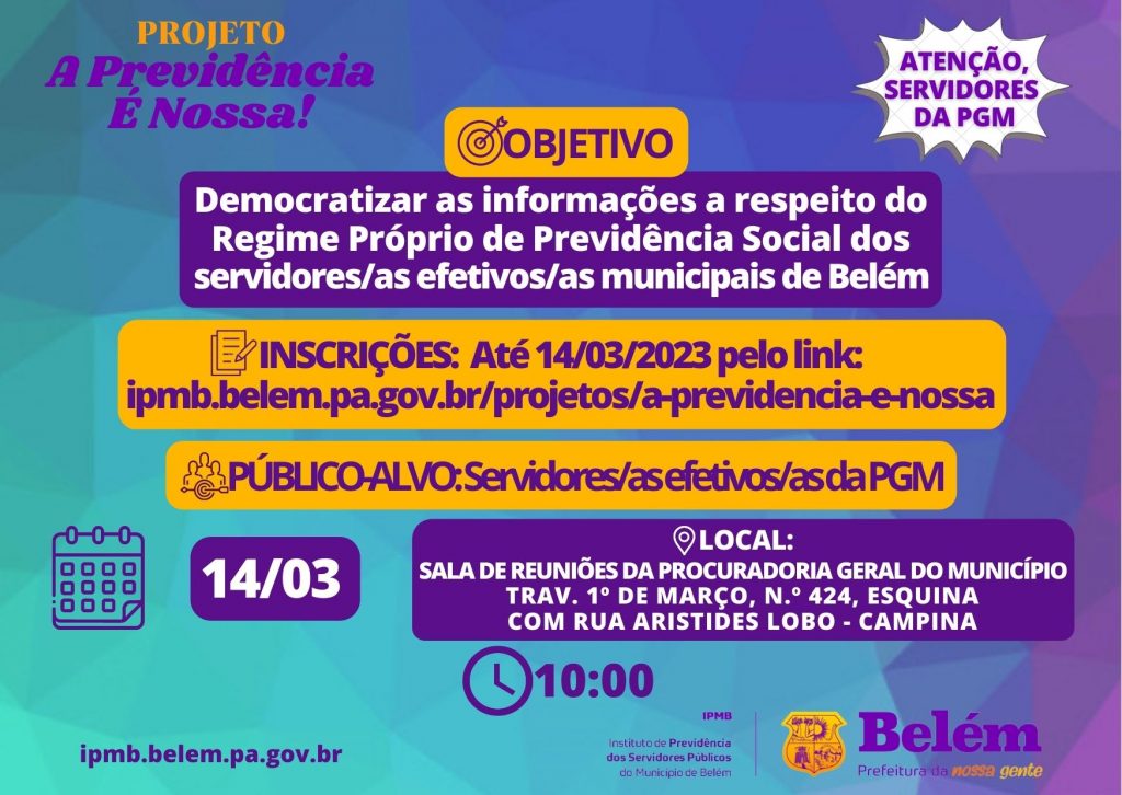 Cartazes A Previdência é Nossa 2023