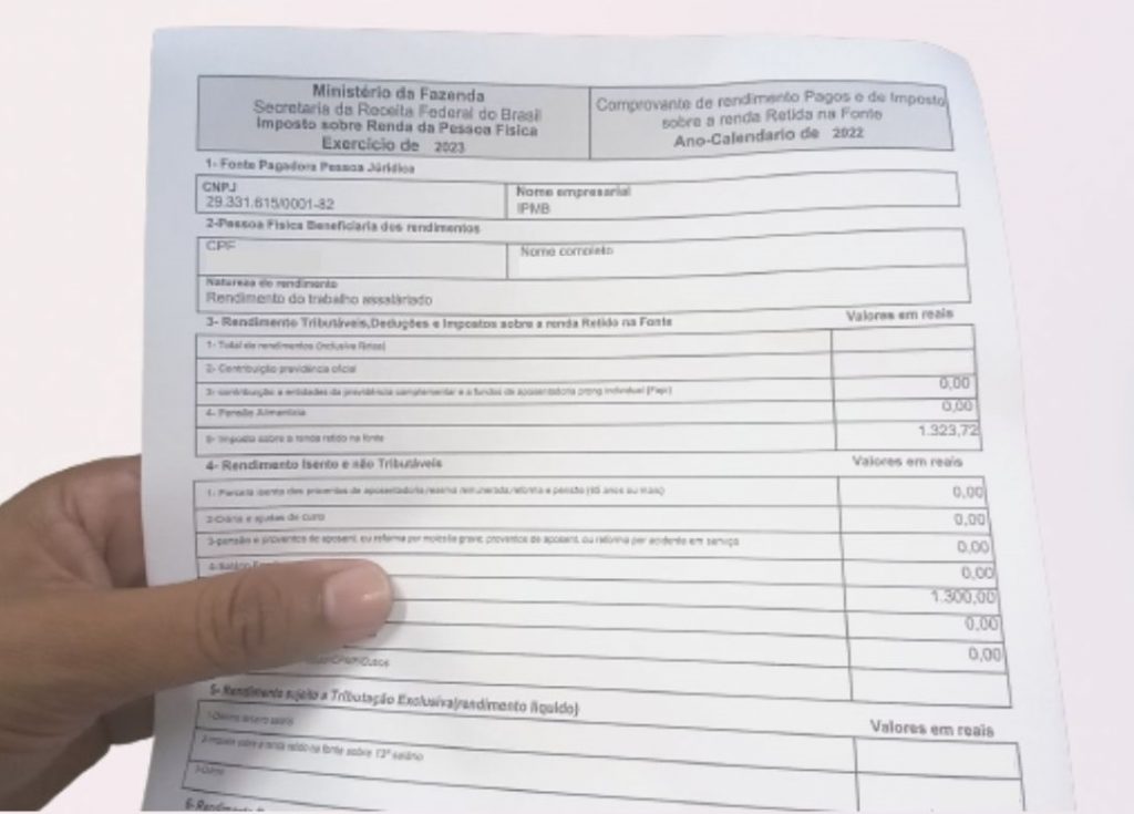 Informe de rendimentos (Cédula C)