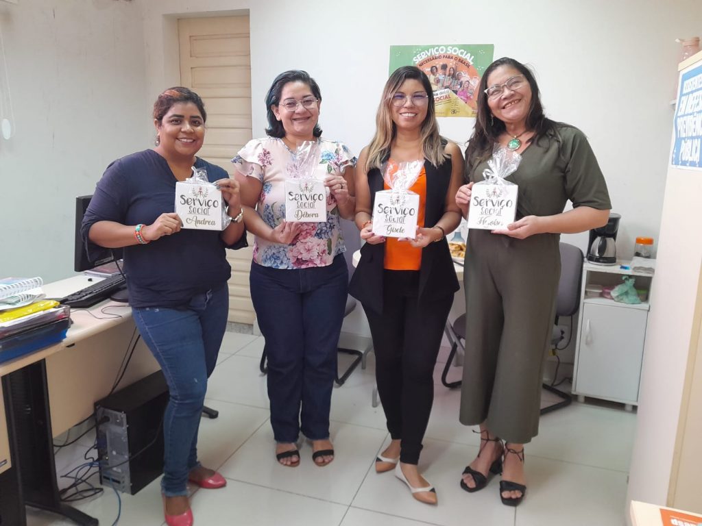 Assistentes sociais do IPMB - Andréa Nascimento, Débora Ribeiro, Gisele Batalha e Heloísa Pinto - celebram o Dia do/a Assistente Social.